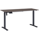 Premium Apex 1.4 Electric Height Adjustable Desk - Black Frame - Chestnut Desktop