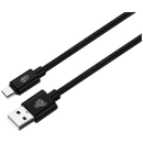 Pro Bass Braided Series Micro USB Cable - Black 1.5m