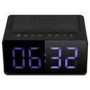 Volkano Awake Plus series Alarm Clock with Wireless Charging & Speaker - Black