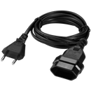 Switched Easy Cable Extender 2-Pin Euro to 2-Pin Euro Socket 2m