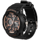 Volkano Session Series Sports Watch - Black with Rose Gold
