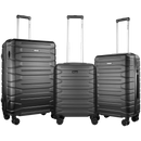Travelwize Cabana ABS 4-Wheel Spinner 3pc Luggage Set - Black