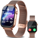 Volkano Trinity Series Smartwatch with Metal Mesh Strap - Gold