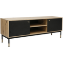 Everfurn Summit TV Stand, Gold with Two Cupboards