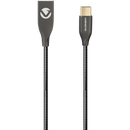 Volkano Iron Series Round Metallic Spring Type-C Cable 6ft - Black