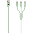 Volkano Flexi Series 3-in-1 Charging Cable - Green