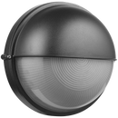 Ellies Arc Series - Large AC Round Bulkhead - Aluminium + Glass - E27 Base -BK