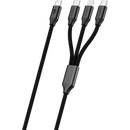 Volkano Weave Series 65w 3-in-1 Charge Cable - Black