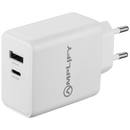 Amplify P.D. 20w Plus USB 12w Dual Wall Charger - White