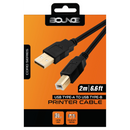 Bounce USB 2.0 A Male to B Male Printer Cable - Black