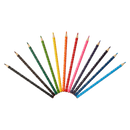Frozen 12 Colour Pencils Triangular - Multi