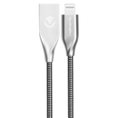 Volkano Iron Series Round Metallic Spring MFI Lightning Cable 6ft - Silver