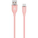 Volkano Flexi Series USB to Type-C Cable Bundle of 3 - White, Pink and Black