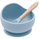 Silicone Suction Bowl and Spoon Set - Powder Blue