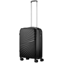Travelwize Quartz PP 55cm 4-Wheel Spinner Luggage - Black