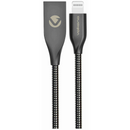 Volkano Iron Series Round Metallic Spring MFI Lightning Cable 6ft - Gun Metal