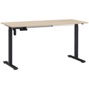 Premium Apex 1.4 Electric Height Adjustable Desk - Black Frame - Light Oak Desktop