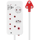 Ellies 4-Way Medium Surge Multiplug with USB-A+USB-C 0.5m