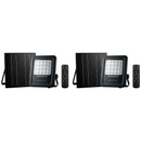 2 x Switched - 50w Solar Floodlight with Remote
