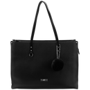 Supanova Pompom Ladies Laptop Bag - Black