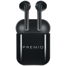 Premio V4 + Series TWS Earphones + Charging Case + Cover - Black with White Cover