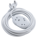 SWITCHED LIGHT DUTY Back To Back(BTB) EXTENSION LEADS 20M - WT