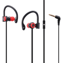 Bounce Break series hook-on earphones Black/Red