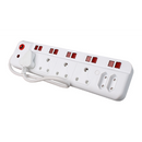 Ellies 6 Way  Multiplug With Illuminated Switches