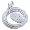 SWITCHED LIGHT DUTY Back To Back(BTB) EXTENSION LEADS 10M - WT