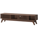 Everfurn Catalina Large TV Stand, High-Pressure Laminate, Solid Wood Legs, with Storage
