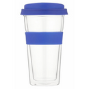Snappy Thermal Glass Tumbler 400ml Blue