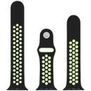 Volkano Smart Watch Band - Sport Silicone - iWatch 42mm - Black and Green - S/L