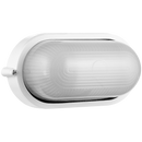 Ellies Illume Series - AC Oval Bulkhead - Aluminium + Glass - E27 Base - WT