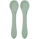 Silicone Feeding Spoons 2-Pack - Sage