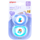 Pigeon - MINILIGHT PACIFIER (2 PC) M DINO B/DAY/ HEDGEHOG