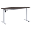 Premium Apex 1.4 Electric Height Adjustable Desk - White Frame - Chestnut Desktop