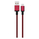 Premio braided Micro USB cable Black/ Red 1.8m