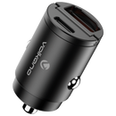 Volkano Veilix Series 45w PD Dual USB-A and USB-C Ultra Small Car Charger - Black
