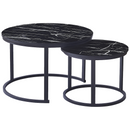 Everfurn Indus Nesting Coffee Table Black 2 Piece