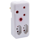 Switched 3-Way Medium Surge Adaptor - White
