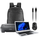 Connex L1430-PRO-SL256 - 14" Celeron N4020 8GB/256SSD W11HOME Printer+Bag+Mouse