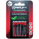 Amplify Heavy Duty AAA Carbon Zinc 4 pack Batteries
