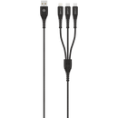 Amplify Linked Series 3-in-1 Charging Cable - Black