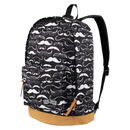 Volkano Suede Series Backpack - Moustaches (Black)