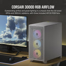 3000D RGB Tempered Glass Mid-Tower- White