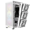 2000D Icue Airflow Tempered Glass Mid-Tower; White; Af Slim Fans Sf Psu Only