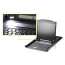 8P Ps 2-Usb Vga 19'' Lcd Kvm Switch W (Usa Kb Spkb) W (Us Eu) Cord Aten
