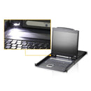 8P Ps 2-Usb Vga 19'' Lcd Kvm Switch W (Usa Kb Spkb) W (Us Eu) Cord Aten