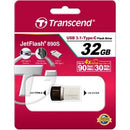 Transcend 32Gb Jetflash 890 Usb-C & Usb 3.1 Otg Flash Drive - Silver