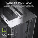 FRAME 4000D Mid-Tower PC Case; No Fans - White.